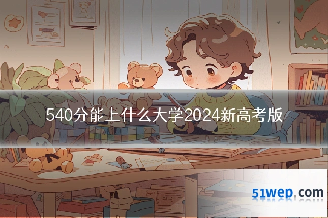 540分能上什么大学2024新高考版