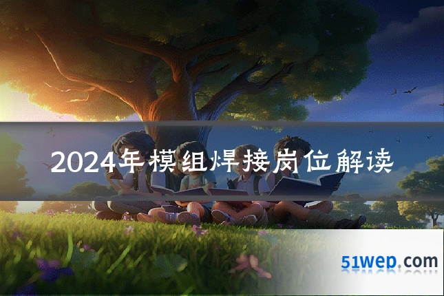 2024年模组焊接岗位解读