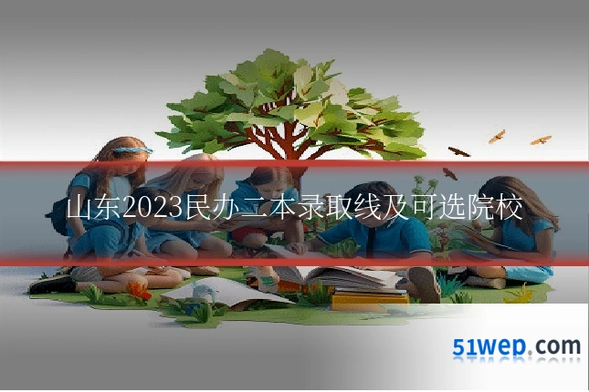 山东2023民办二本录取线及可选院校