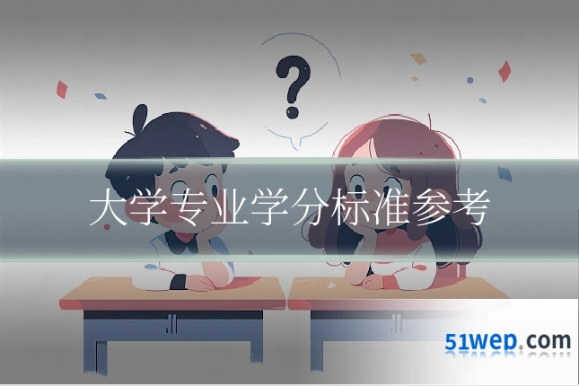 大学专业学分标准参考