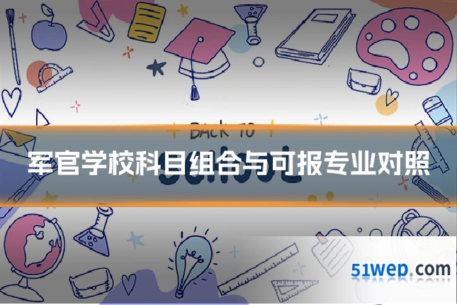 军官学校科目组合与可报专业对照