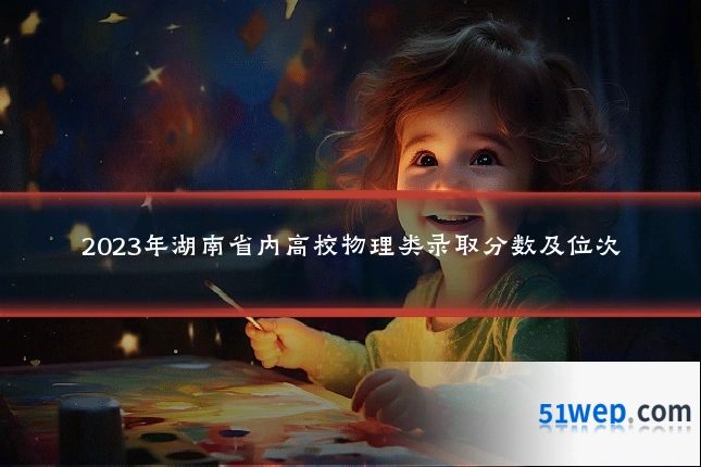 2023年湖南省内高校物理类录取分数及位次