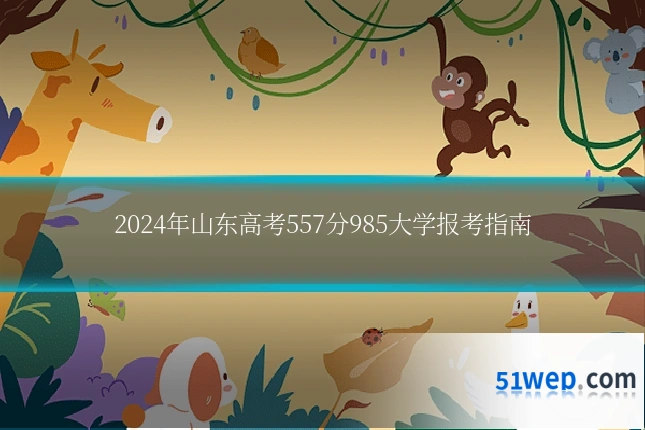 2024年山东高考557分985大学报考指南