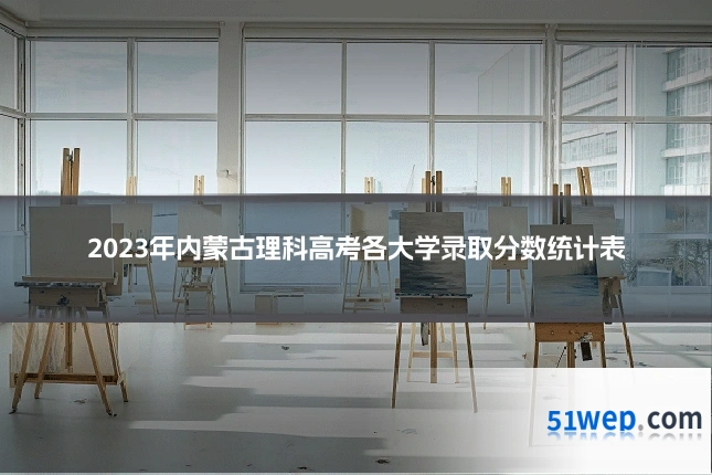 2023年内蒙古理科高考各大学录取分数统计表