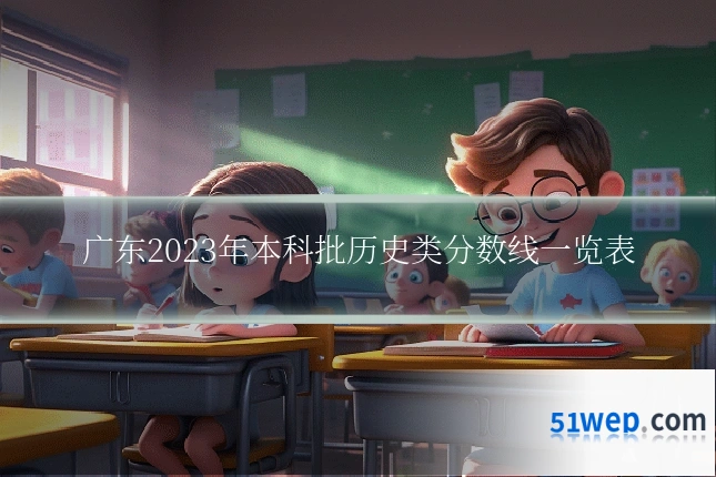 广东2023年本科批历史类分数线一览表
