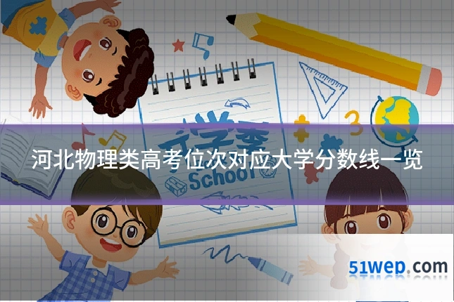河北物理类高考位次对应大学分数线一览