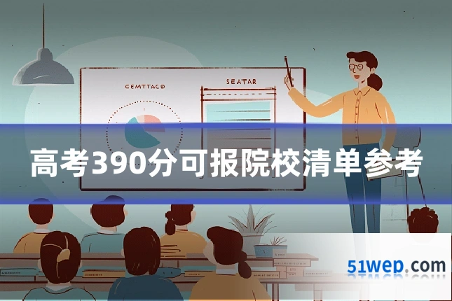 高考390分可报院校清单参考