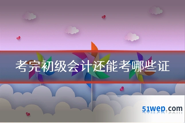考完初级会计还能考哪些证