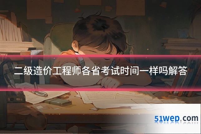 二级造价工程师各省考试时间一样吗解答