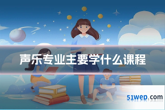声乐专业主要学什么课程