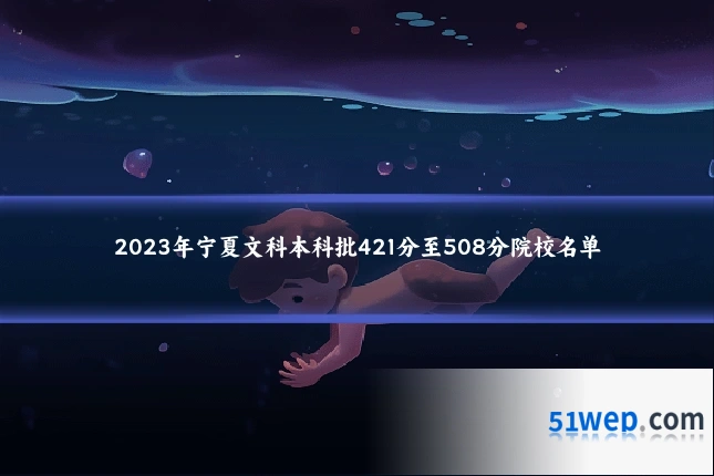 2023年宁夏文科本科批421分至508分院校名单