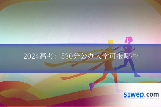 2024高考：530分公办大学可报哪些