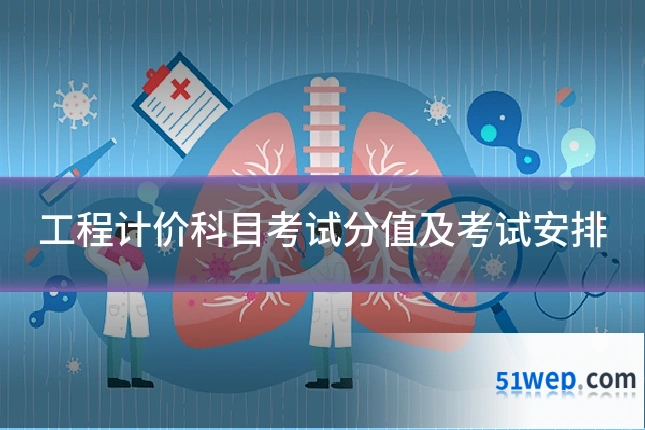 工程计价科目考试分值及考试安排