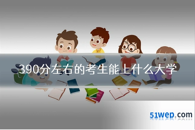 390分左右的考生能上什么大学