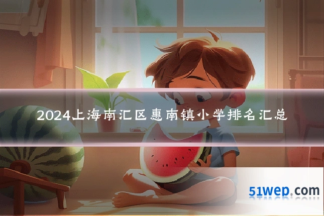 2024上海南汇区惠南镇小学排名汇总