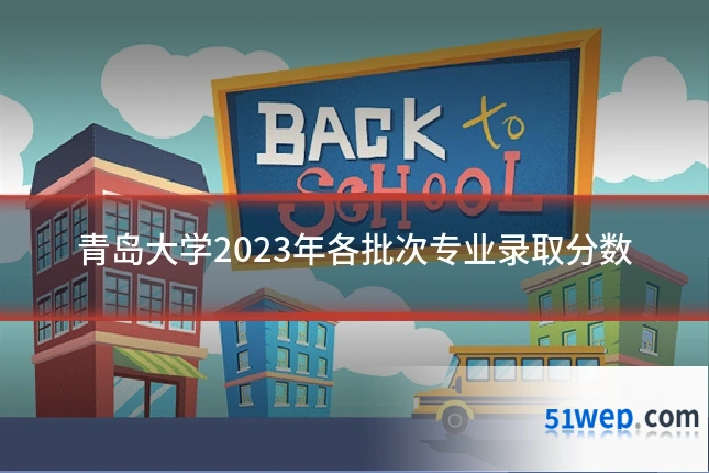 青岛大学2023年各批次专业录取分数