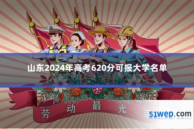 山东2024年高考620分可报大学名单