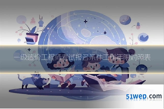 一级造价工程师考试报名条件工作年限对照表