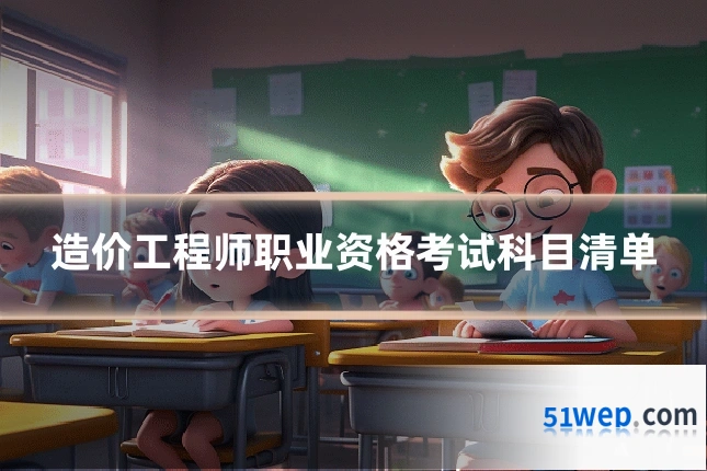造价工程师职业资格考试科目清单