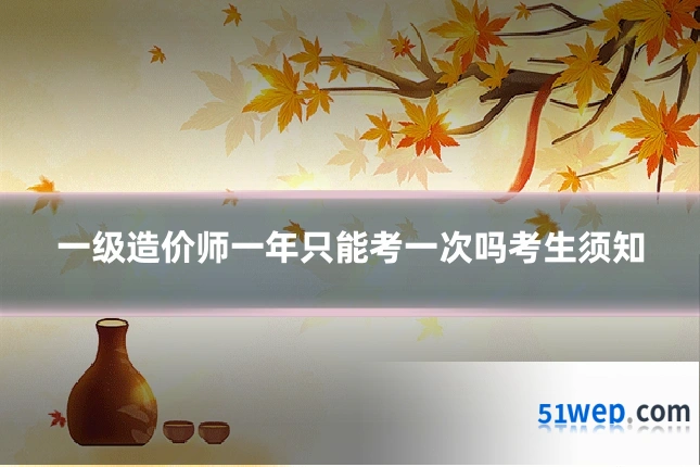 一级造价师一年只能考一次吗考生须知