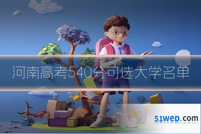 河南高考540分可选大学名单