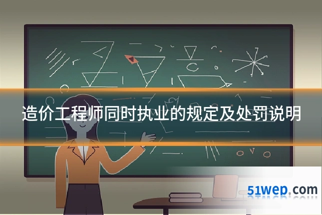 造价工程师同时执业的规定及处罚说明
