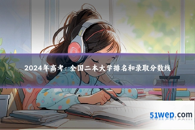 2024年高考:全国二本大学排名和录取分数线