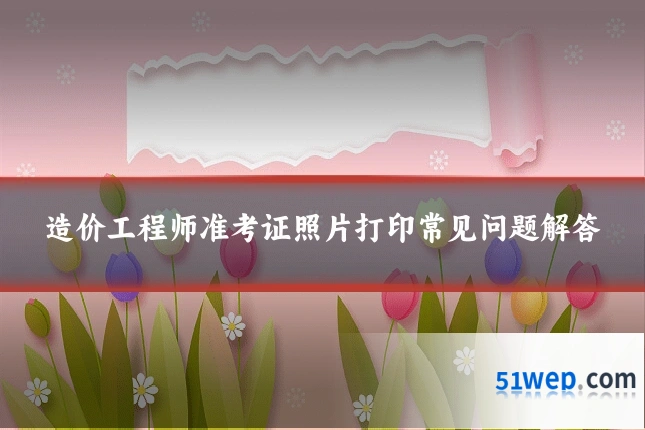 造价工程师准考证照片打印常见问题解答
