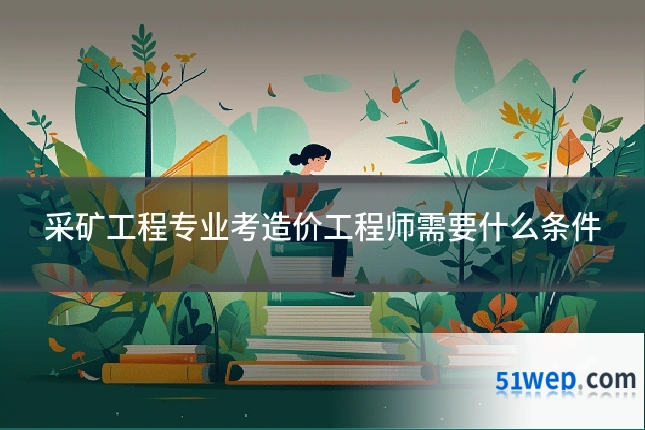 采矿工程专业考造价工程师需要什么条件