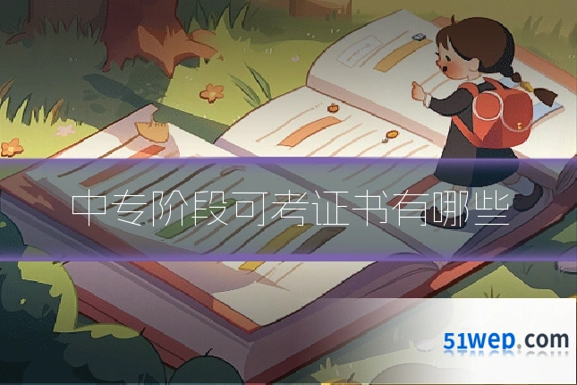 中专阶段可考证书有哪些