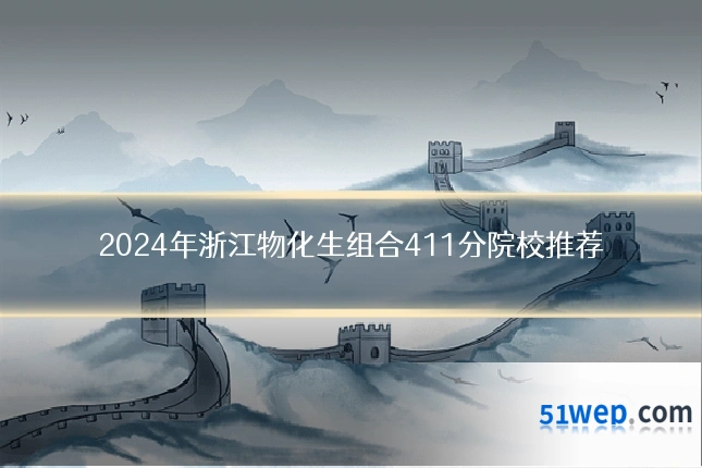 2024年浙江物化生组合411分院校推荐