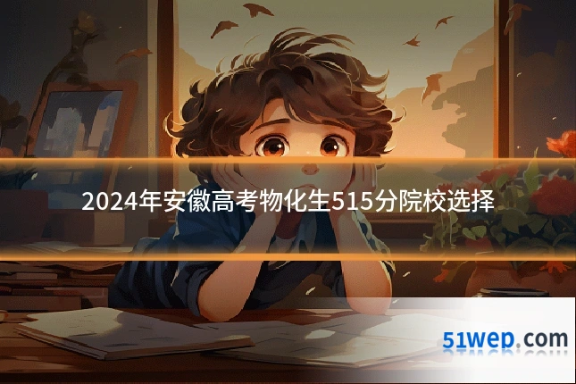 2024年安徽高考物化生515分院校选择