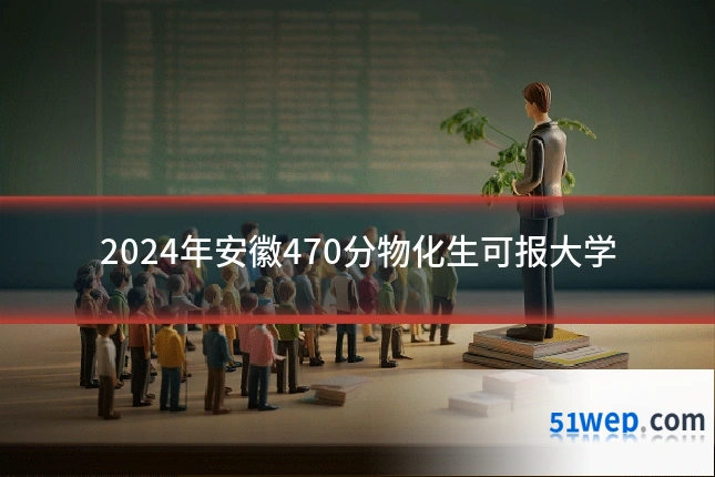 2024年安徽470分物化生可报大学