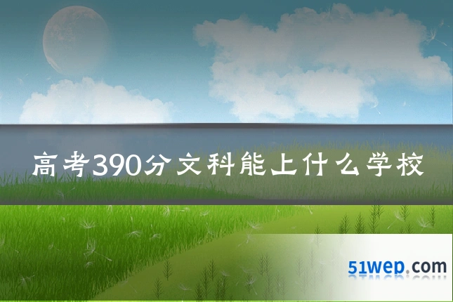 高考390分文科能上什么学校
