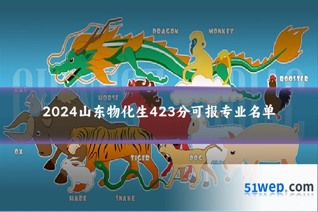 2024山东物化生423分可报专业名单