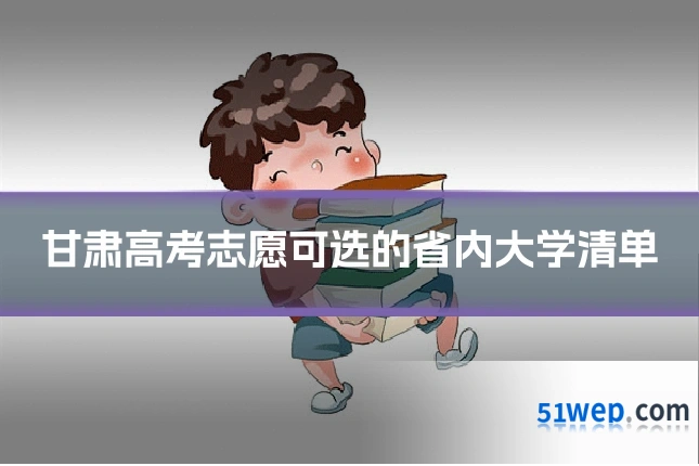 甘肃高考志愿可选的省内大学清单