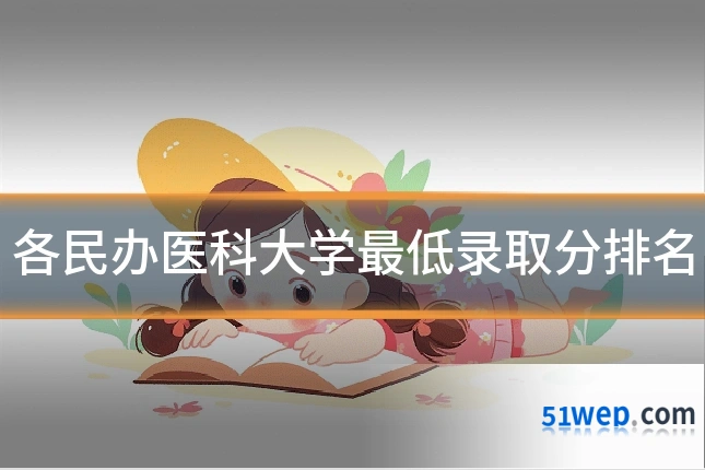 各民办医科大学最低录取分排名