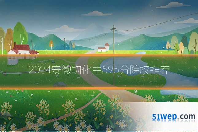 2024安徽物化生595分院校推荐
