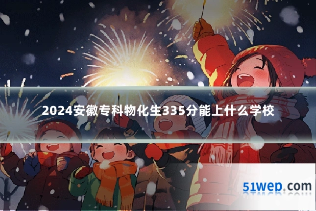 2024安徽专科物化生335分能上什么学校