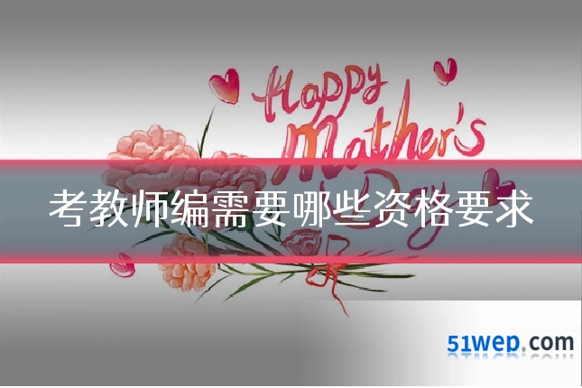 考教师编需要哪些资格要求