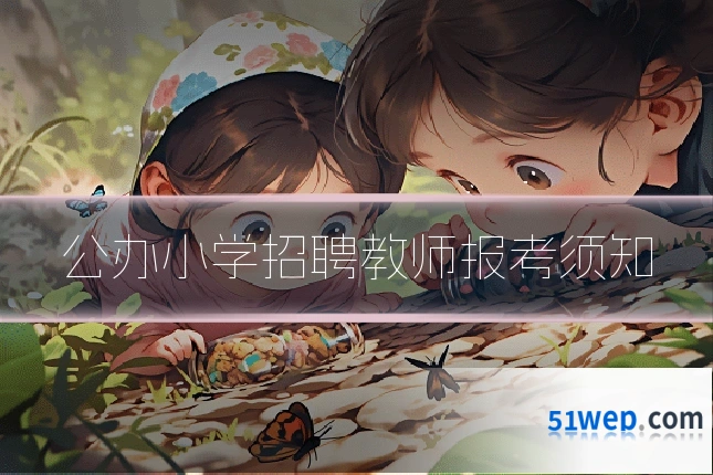 公办小学招聘教师报考须知
