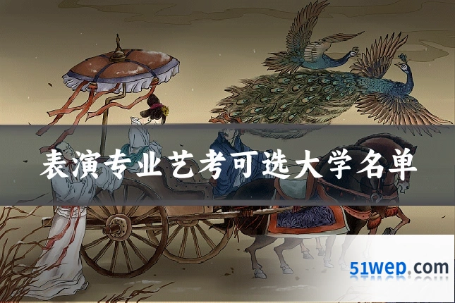 表演专业艺考可选大学名单