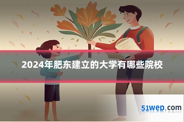 2024年肥东建立的大学有哪些院校