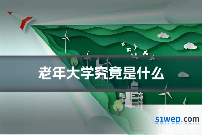 老年大学究竟是什么