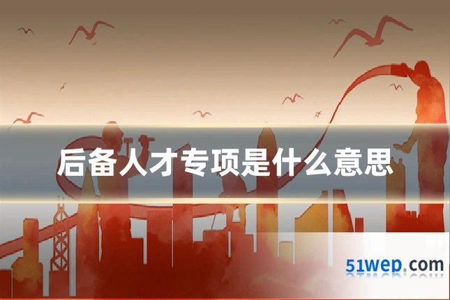 后备人才专项是什么意思