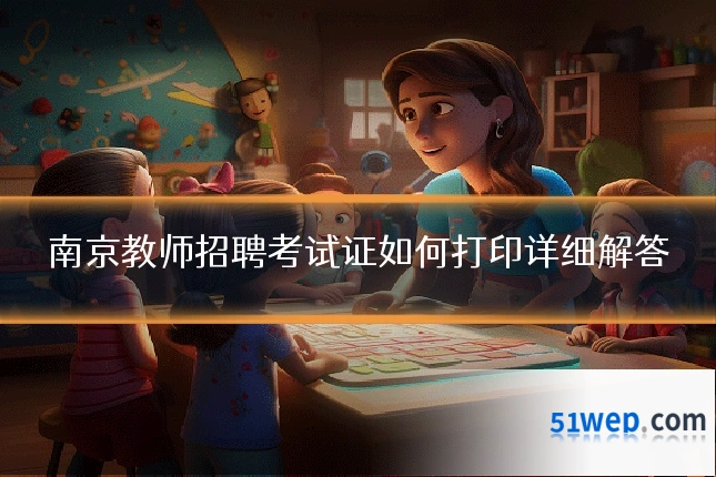 南京教师招聘考试证如何打印详细解答