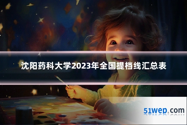 沈阳药科大学2023年全国提档线汇总表