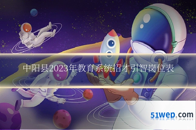 中阳县2023年教育系统招才引智岗位表