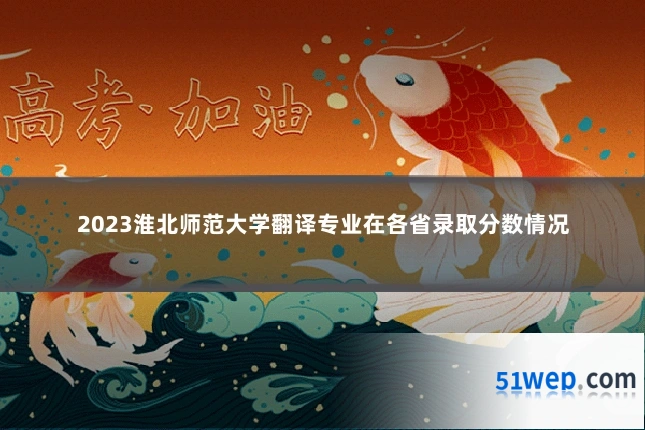 2023淮北师范大学翻译专业在各省录取分数情况