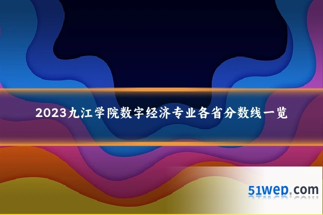 2023九江学院数字经济专业各省分数线一览